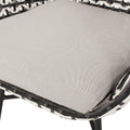 Herbert Chair Black Pe Rattan Iron Waterproof Fabric