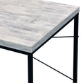 Bob Antique White & Black Finish Writing Desk Antique White,Black Metal,Synthetic Wood