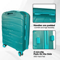 Hardside Luggage Sets 3 Pieces, Expandable Luggages Spinner Suitcase With Tsa Lock Lightweight Carry On Luggage 20Inch 24Inch 28Inch Antique Green Polypropylene