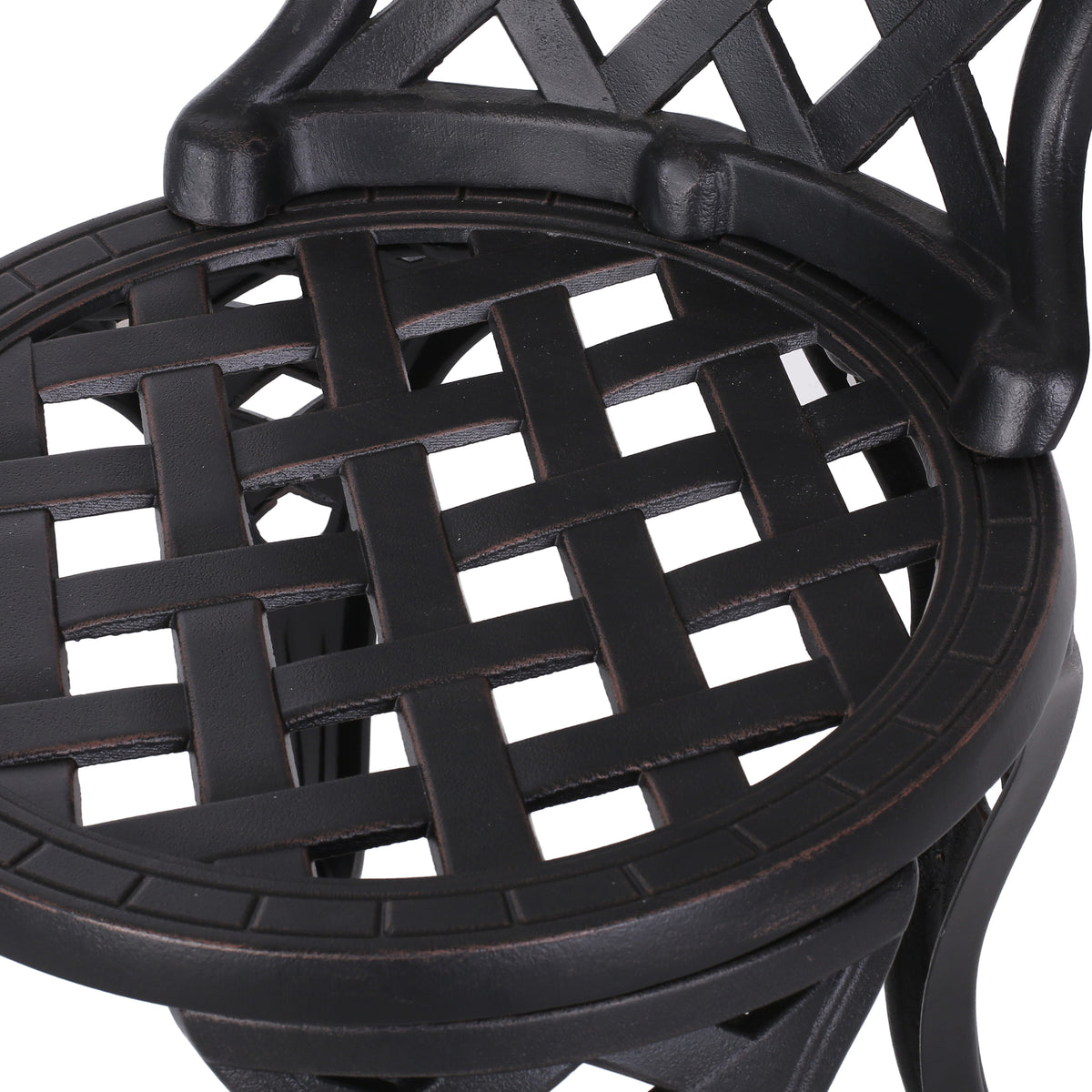 Bono Metal Bistro Set Black Aluminium
