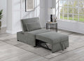 Contemporary Sleeper Sofa Chair Pillow Plush Tufted Seat 1Pc Convertible Sofa Smoke Color Wide Welt Corduroy Smoke Corduroy Wood Primary Living Space Pillow Back Contemporary,Modern,Transitional