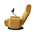 Adjustable Head And Waist, Game Chair, Lounge Chair In The Living Room, 360 Degree Rotatable Sofa Chair,Rotatable Seat Leisure Chair Deck Chair Yellow Metal Soft Cotton Metal