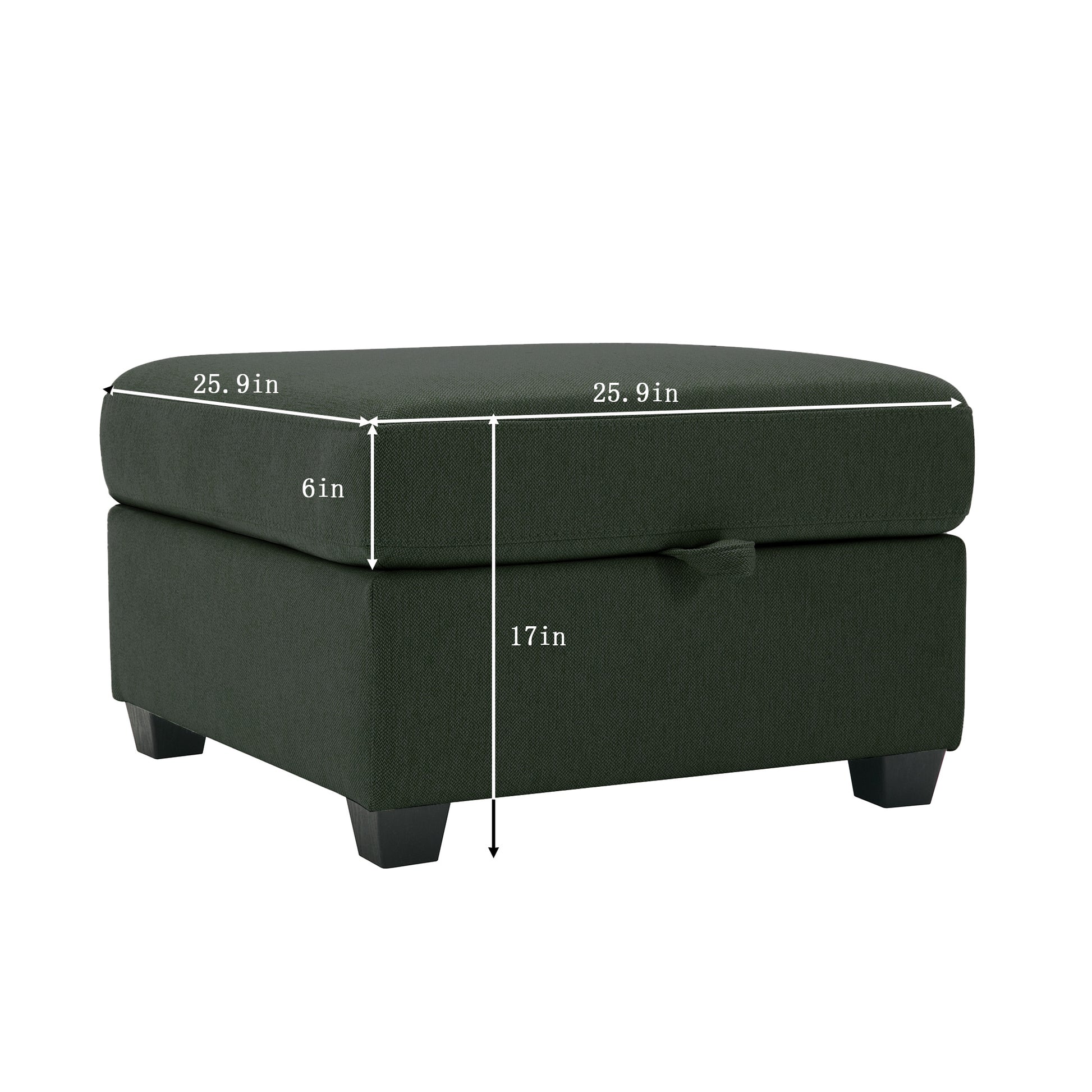 Modular Sectional Sofa Couch Bed With Storage 6 Seater, Sleeper Sofa Bed Couch With Reversible Chaise Ottomans, Adjustable Arms And Backs Green Green Polyester 3 Seat