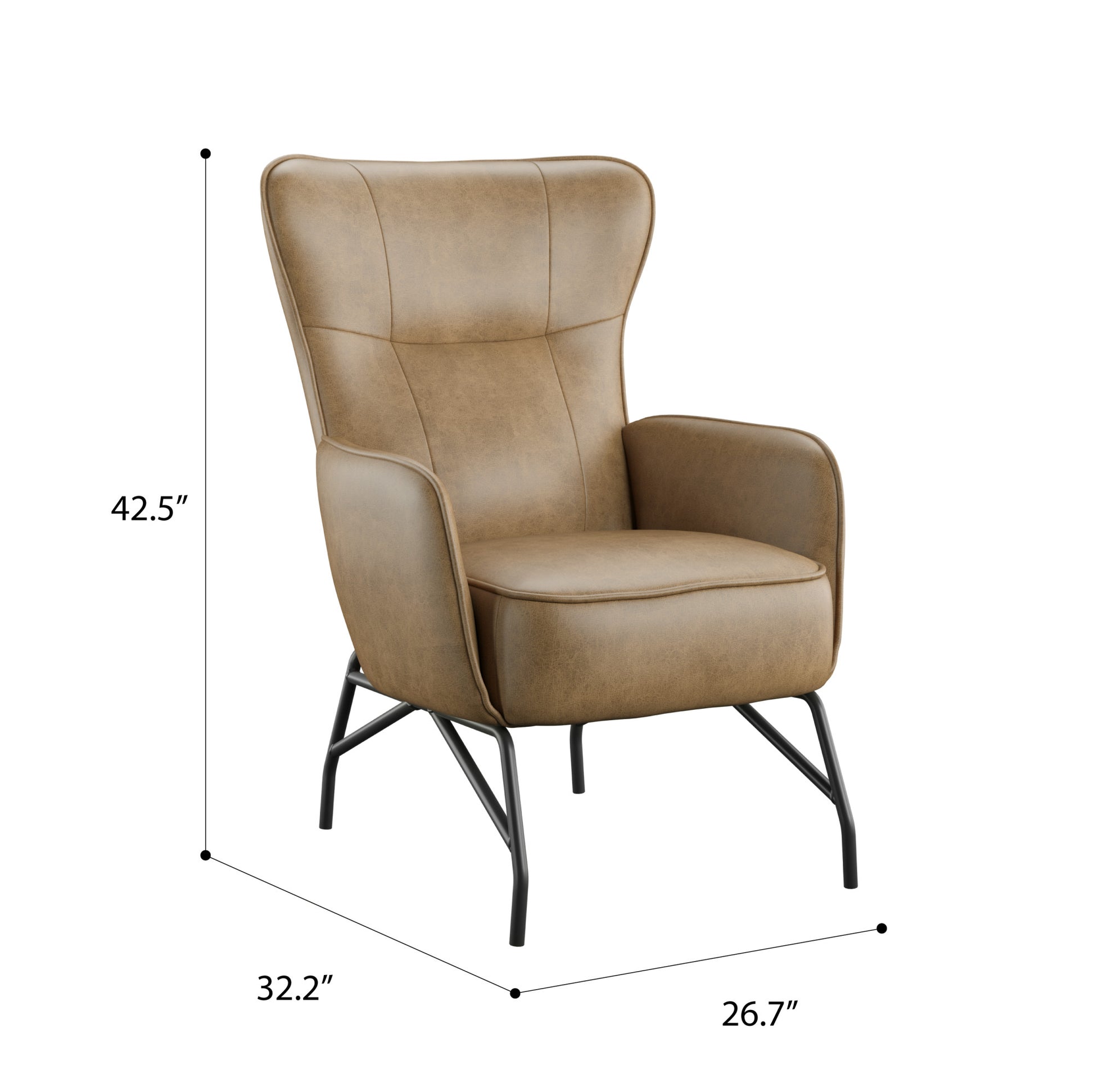 Graham Brown Accent Chair Brown Foam Engineered Wood