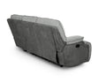 Cyprus 3 Piece Reclining Living Room Set Gray Gray Fabric