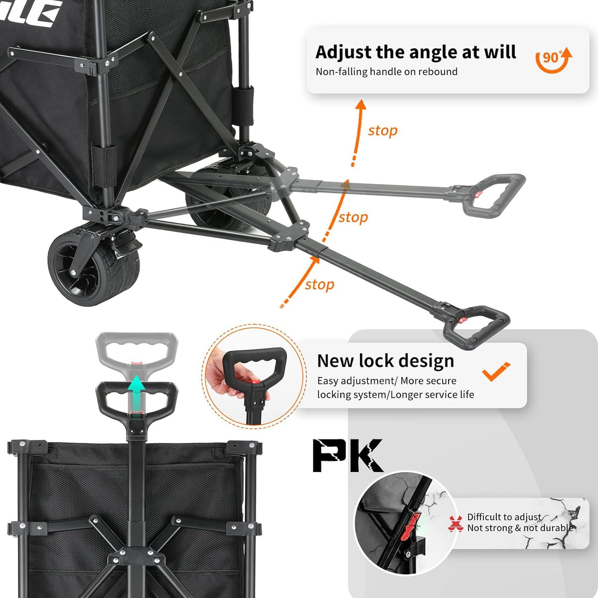 Black Taller Campers With Removable Inner Pocket Sku:Gcc130Bbhq Black Metal