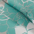 Printed Cotton Sateen Comforter Set Aqua Queen Queen Aqua Cotton
