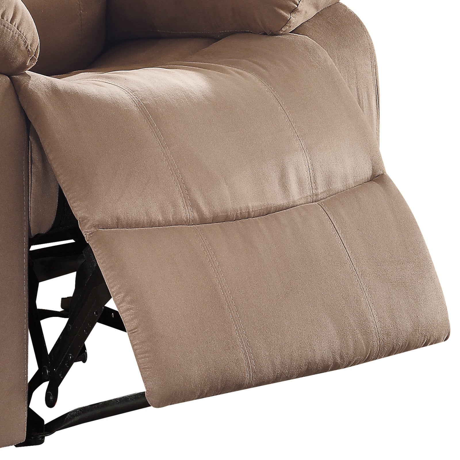 Brown Recliner With Pillow Top Arm Brown Microfiber Manual Handle Metal Primary Living Space Tight Back Handle Pillow Top Arms Wood Fabric