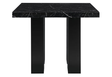 Mikha Black Bar Table Black Rubber Wood