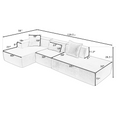Modular Combination Living Room Sofa Set, Modern Minimalist Sofa, Free Installation Sofa, L Shaped, Italian Minimalist Tofu Block Sofa, Left Hand Facing,Terrycloth Fabric,Dark Brown Dark Brown Polyester Primary Living Space Soft Modern Polyester 3 Seat