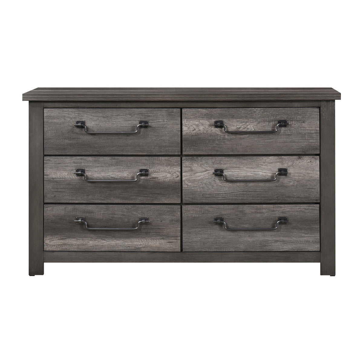 Gray Finish 6 Drawers Storage Dresser 1Pc Wooden Furniture Traditional Design Gray Wood