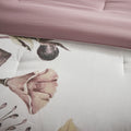 8 Piece Cotton Printed Comforter Set Blush Cal King California King Blush Polyester