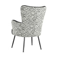 Amirra Black Accent Chair Black Foam Solid Wood