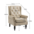Coolmore Wood Frame Armchair, Modern Accent Chair Lounge Chair With Sturdy Wood Legs For Living Room Bedroom Camel Pu Camel Foam Pu Leather