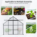 8X10Ft Double Door Polycarbonate Greenhouse Raised Base And Anchor Aluminum Heavy Duty Walk In Greenhouses For Outdoor Backyard In All Season,Black Black Aluminium