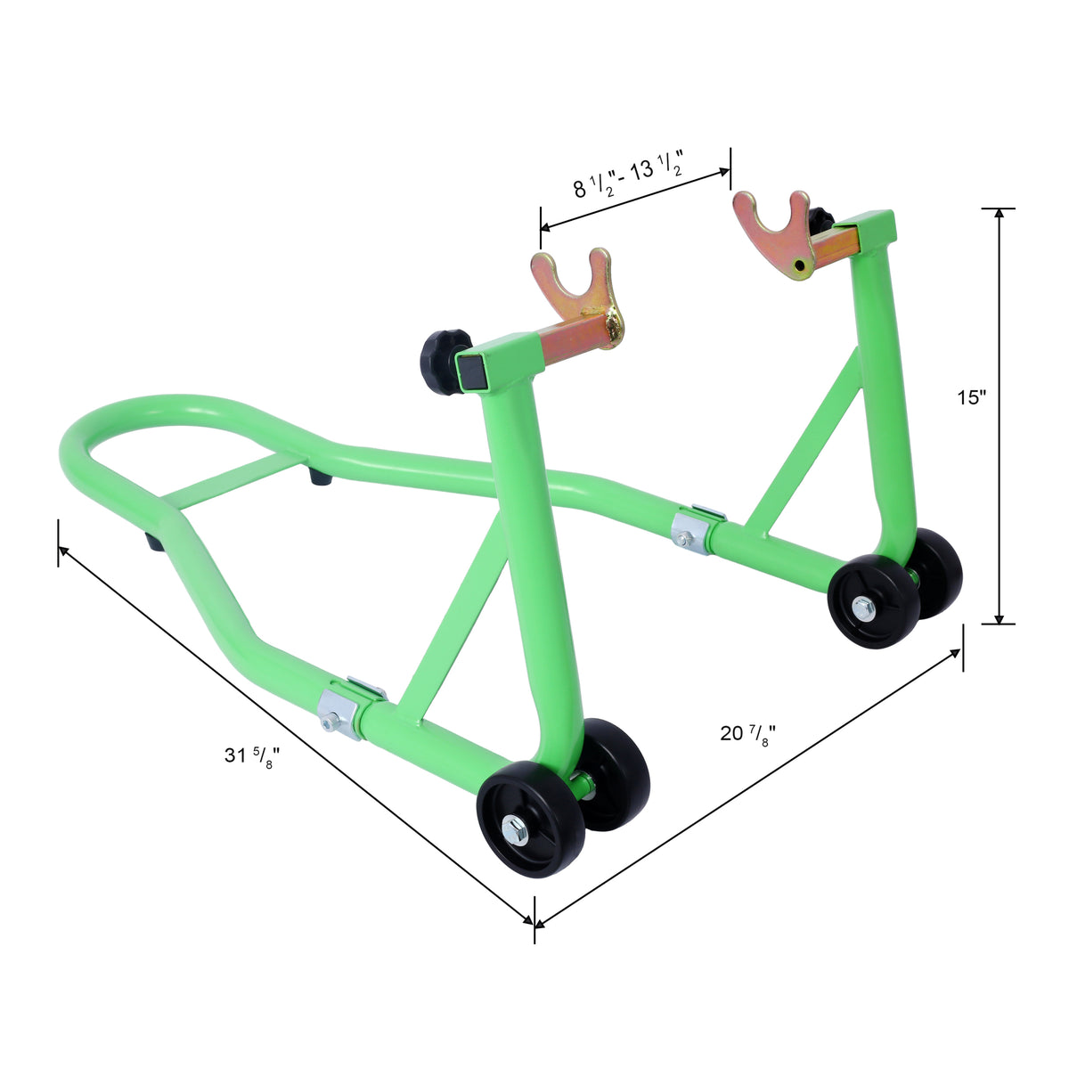 Motorcycle Stand 1000Lb Sport Bike Front And Rear Wheel Lift Swingarm Paddock Stands Black U Green Green Steel