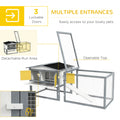 Pawhut Large Rabbit Hutch Outdoor, 2 Tier 61