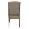 Traditional Classic Style Side Chairs Set Of 2 Fabric Upholstery Button Tufted Trim Gray Cashmere Finish Dining Furniture Gray Cream Dining Room Side Chair Wood