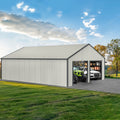 25 X 33 Ft Double Garage Metal Shed With Side Entry Door White Garden & Outdoor Metal
