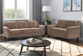 Fashionable Living Room Sofa For 2 People, Brown Velvet Fabric Brown Wood Primary Living Space Extra Heavy Duty Rubberwood 2 Seat Antique Brown Velvet Soft Cushion Back American Traditional Square Arms Down Filling Velvet