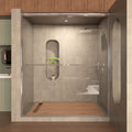 Semi Frameless Sliding Shower Door 56 60 In. W X 72 In. H, Bathroom Sliding Door With 5 16