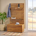Sylmar Storage Bench With Rack Teak Acacia Wood