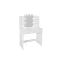 Makeup Vanity Desk With Led Lighted Mirror ,Dressing Table Set With 2 Large Drawers 10 Led Light ,White Color White Primary Living Space Modern Particle Board