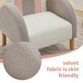 Accent Chair Sofa, Toddler Fabric With Solid Wooden Frame,Rainbow Design Multicolor Polyester Blend