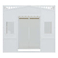 Full Size House Loft Bed With Ladder And Wardrobe White Full White Solid Wood