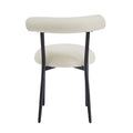 Dining Chair Set Of 2 White Fabric