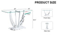 Modern Minimalist Rectangular Glass Table With 0.39 