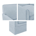 Slipcover Accent Armchair Light Blue Upholstered
