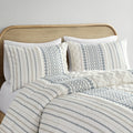 Cotton Printed Duvet Cover Set With Chenille King Multicolor Cotton