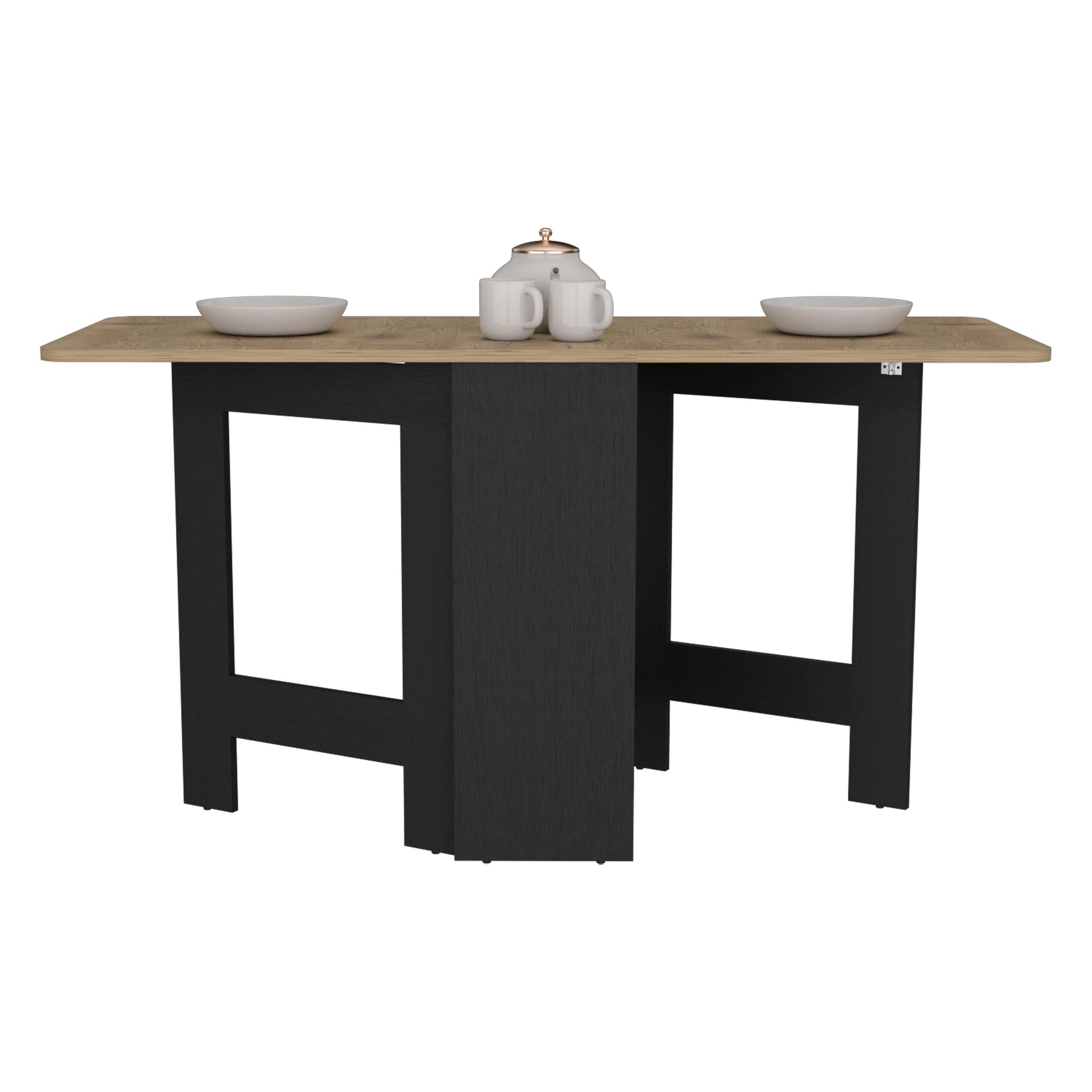 Gateleg Folding Table Space Saving With Compact Design Multicolor Folding Desk Top Dining Room Freestanding Rectangular Desk Rectangular Particle Board Engineered Wood
