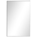 Kleankin Wall Mounted Medicine Cabinet With Mirror, Bathroom Mirror Cabinet Wall Mounted With Hinged Door, Storage Shelves For Living Room And Laundry Room, 15