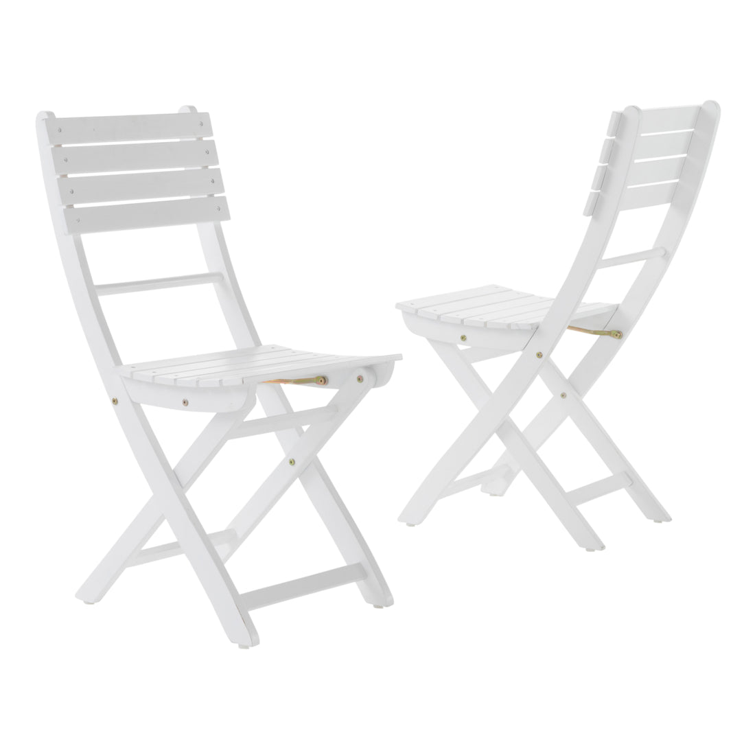 Positano Foldable Chair White Acacia Wood