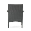 Cordoba Kd Wicker 4 Pc Chat Set Grey Pe Rattan Iron Waterproof Fabric