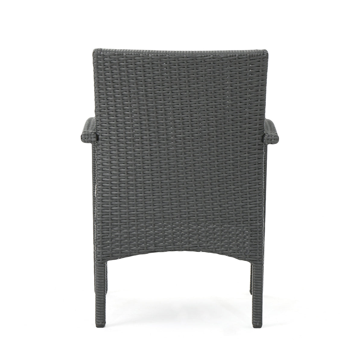 Cordoba Kd Wicker 4 Pc Chat Set Grey Pe Rattan Iron Waterproof Fabric