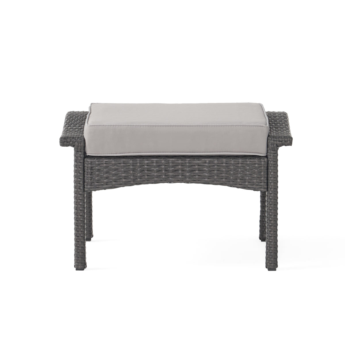 Honolulu Chat Set S 5 Grey Silver Pe Rattan Iron Waterproof Fabric
