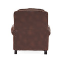Push Rack Recliner Brown Pu