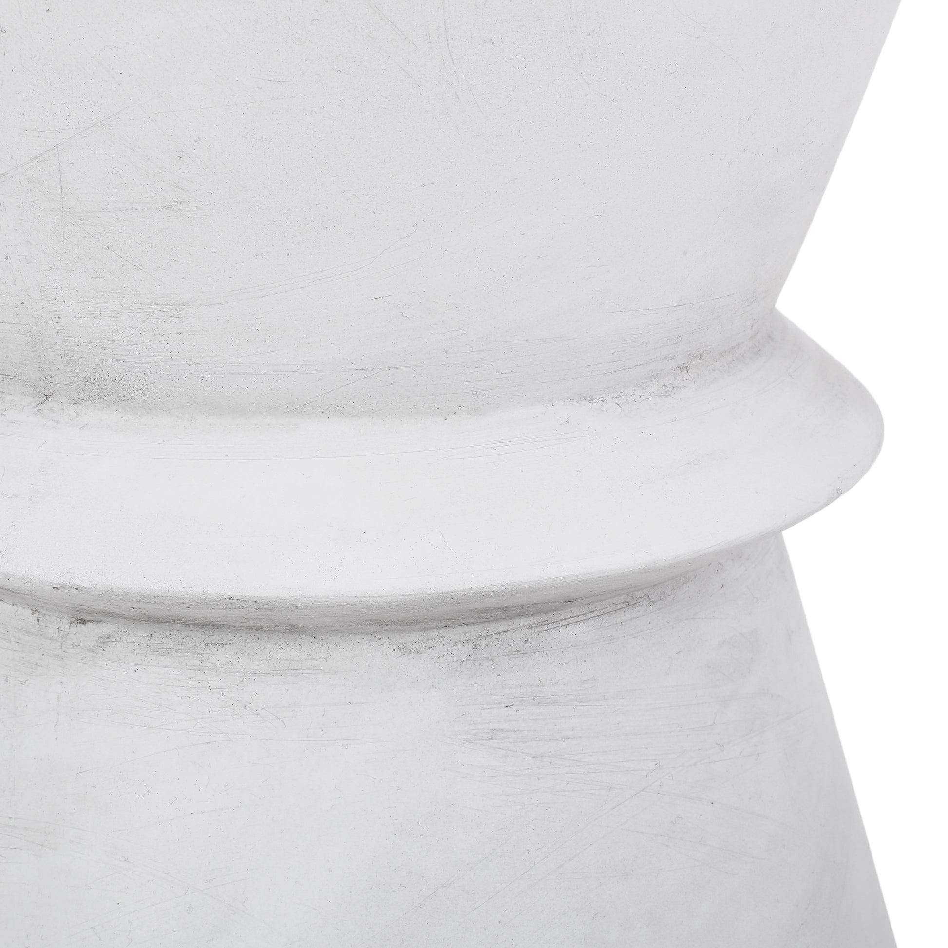 Outdoor Lightweight Concrete Side Table Antique White Magnesium Oxide