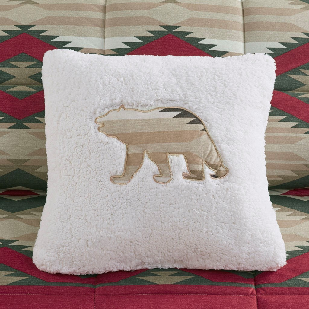 Down Alternative Comforter Set With Throw Pillow King Multicolor Polyester