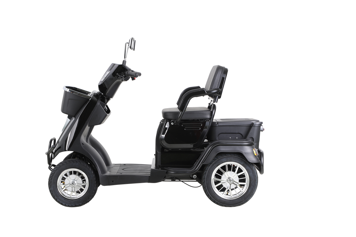 Heavy Duty 4 Wheel Mobility Scooters For Seniors & Adults 500Lbs Capacity Black Abs Pc