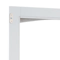 Tall Bathroom Storage Cabinet With Glass Doors, Free Standing, Two Drawers, And Adjustable Shelves, Mdf Board, Painted White Perfect For Displaying Your Favorite Items 2 White 2 4 Adjustable Shelves Bathroom Freestanding Partice Board Mdf Pine Wood
