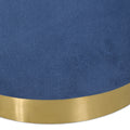 Swivel Arm Chair Blue Velvet
