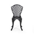 Bono Metal Bistro Set Black Aluminium