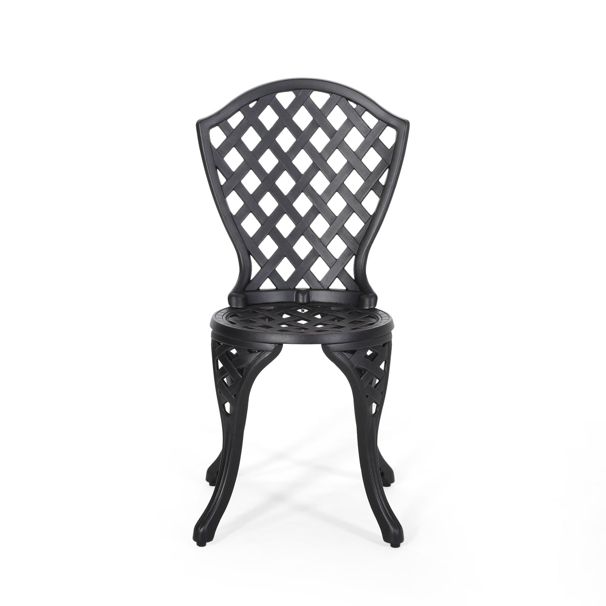 Bono Metal Bistro Set Black Aluminium