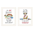 2 Piece Vignette I Was Left Unsupervised White Framed Wall Art For Living Room, Bedroom Wall Art Print For Home Decor By Deb Strain Multicolor Wood Paper
