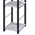 Vadna Antique White & Black Finish Writing Desk Antique White,Black Metal,Synthetic Wood
