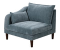 Gorgeous Mineral Color Laf Raf One Arm Chair Morgan Fabric 1Pc Chair Pillow Soft Cushion Wood Legs Living Room Furniture Grayish Primary Living Space Classic,Contemporary,Modern Fabric